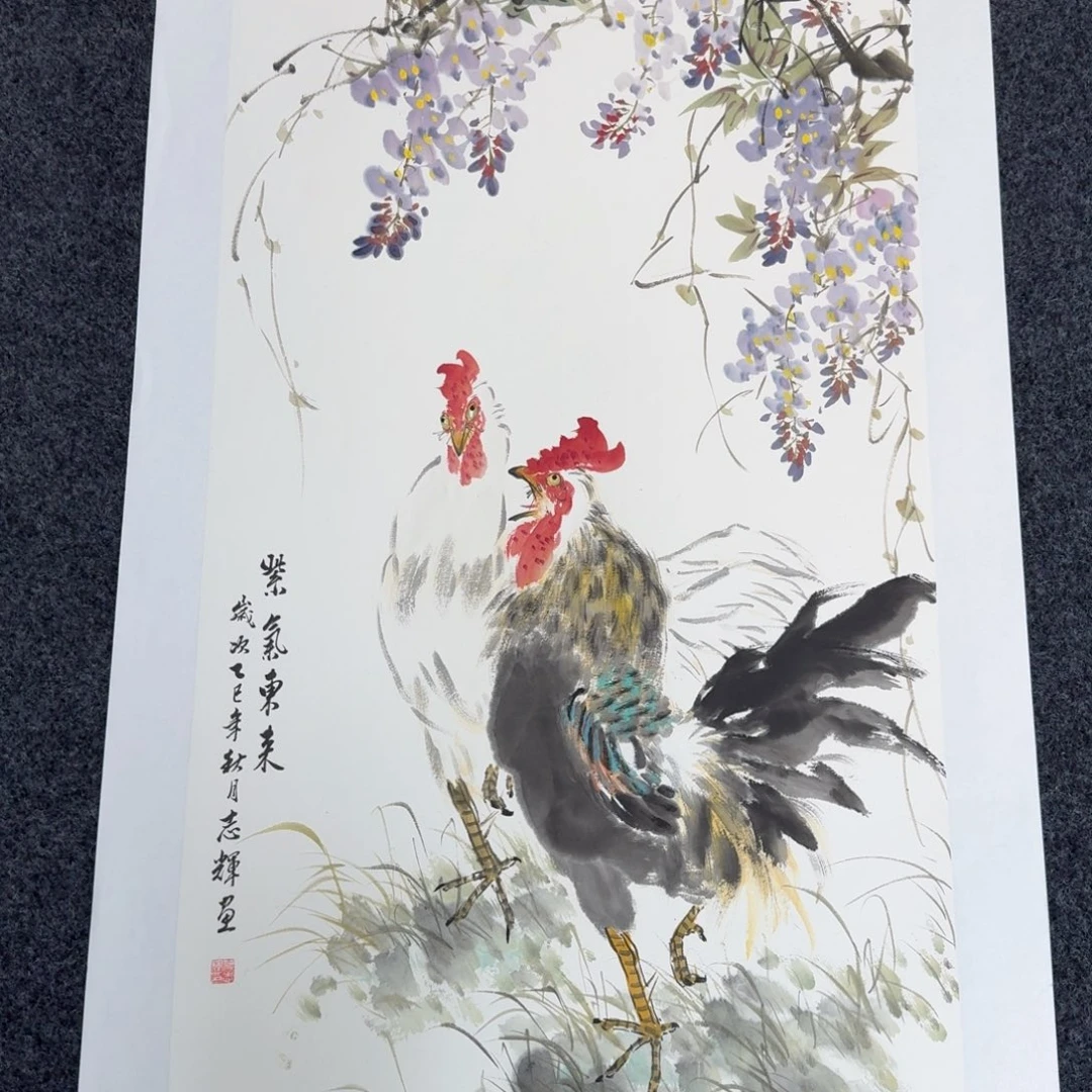 国画纯手绘山水花鸟作品