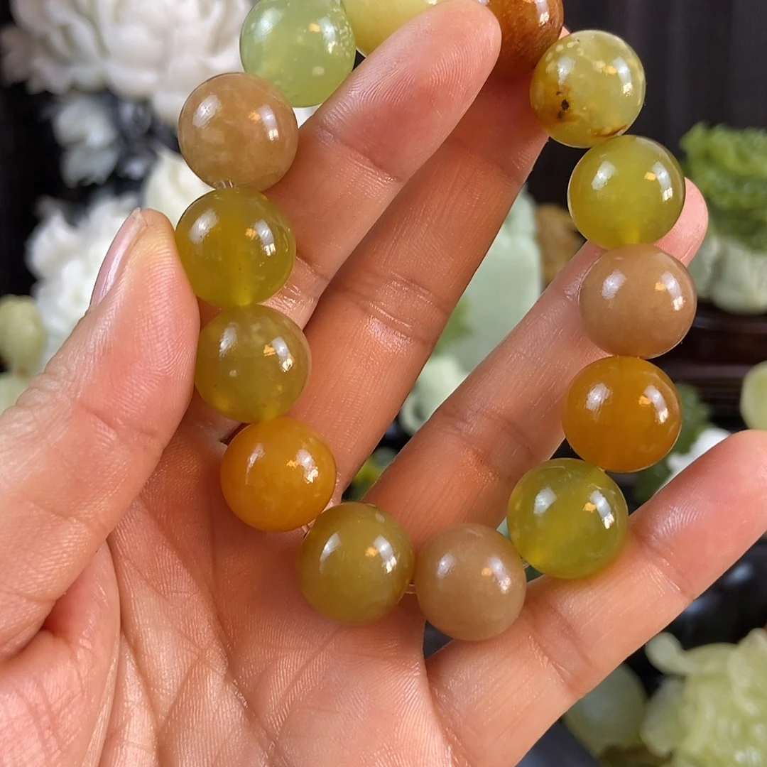 蛇纹石玉合金手把