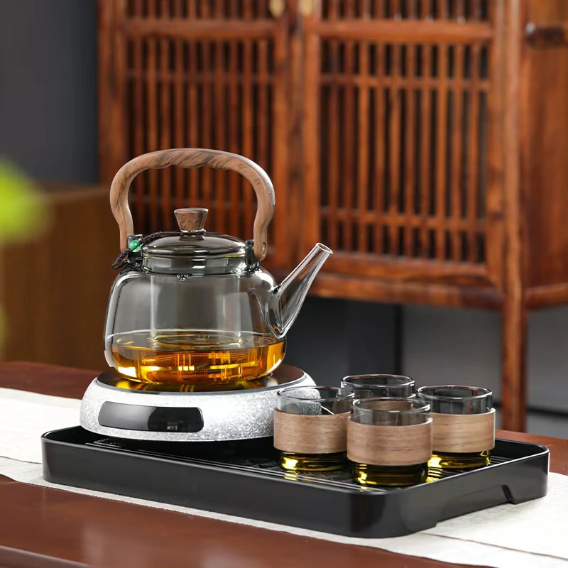 正茗堂1500瓦超薄电陶炉套装耐热玻璃茶壶套装大容量煮茶壶套装