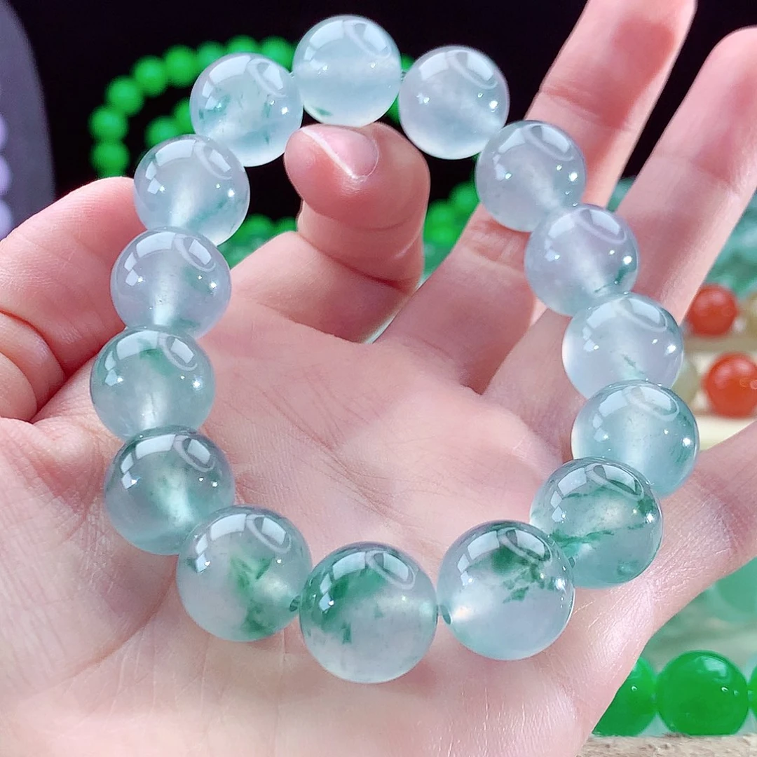 翡翠手链未镶嵌冰飘花