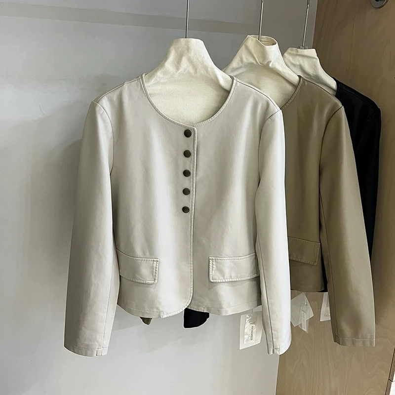 蝶雅 春季新款皮衣