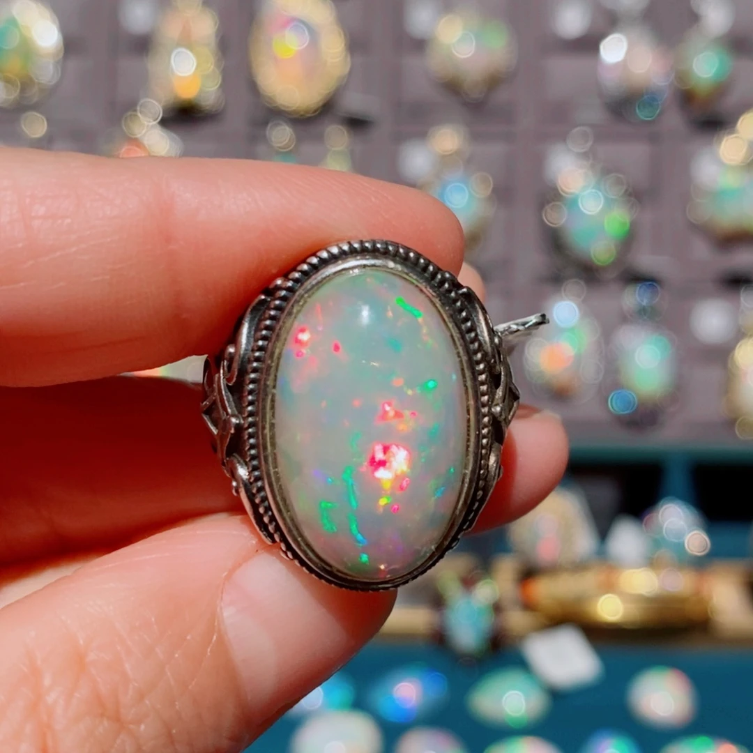 欧泊欧泊戒指银S925镶嵌