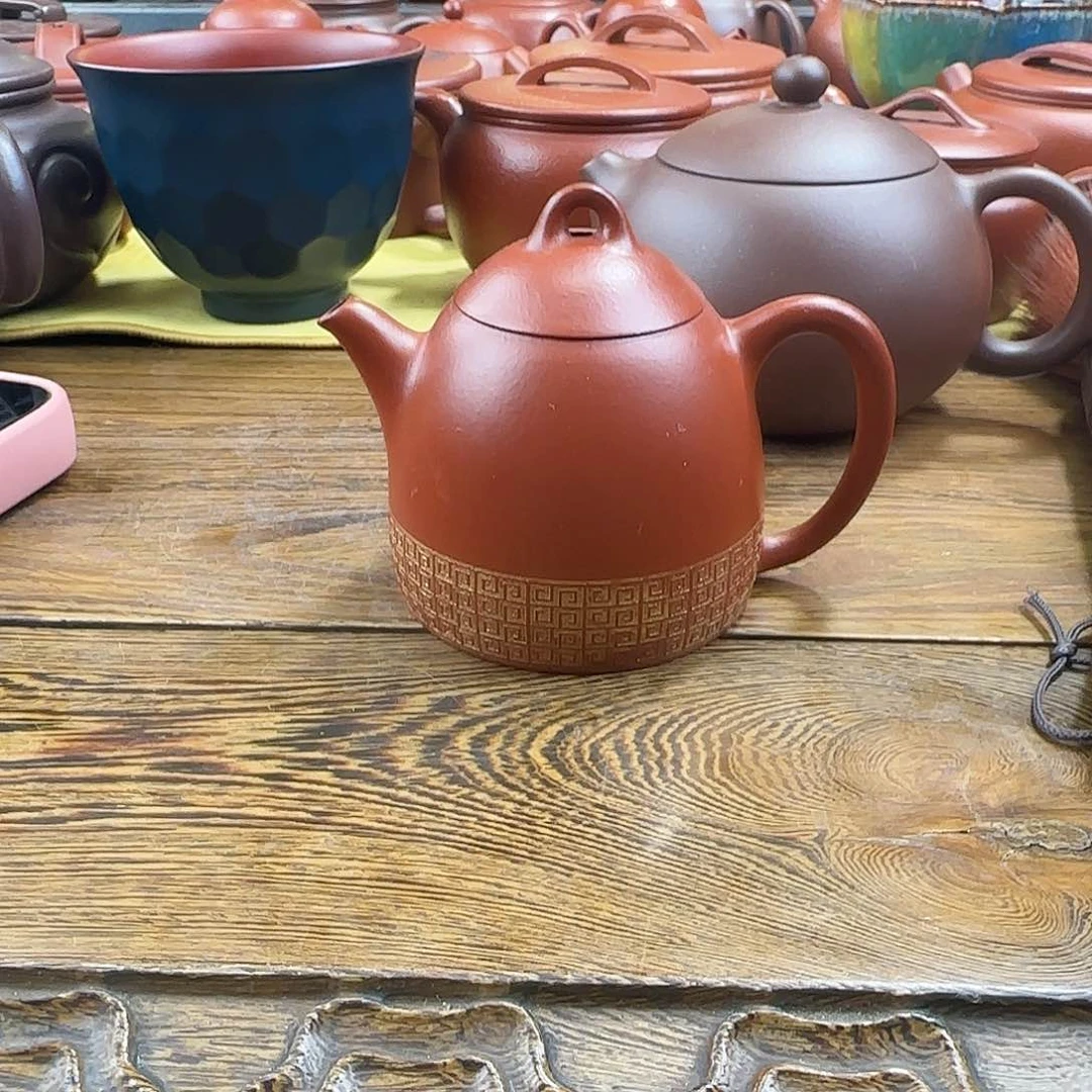 紫砂茶壶秦权朱泥