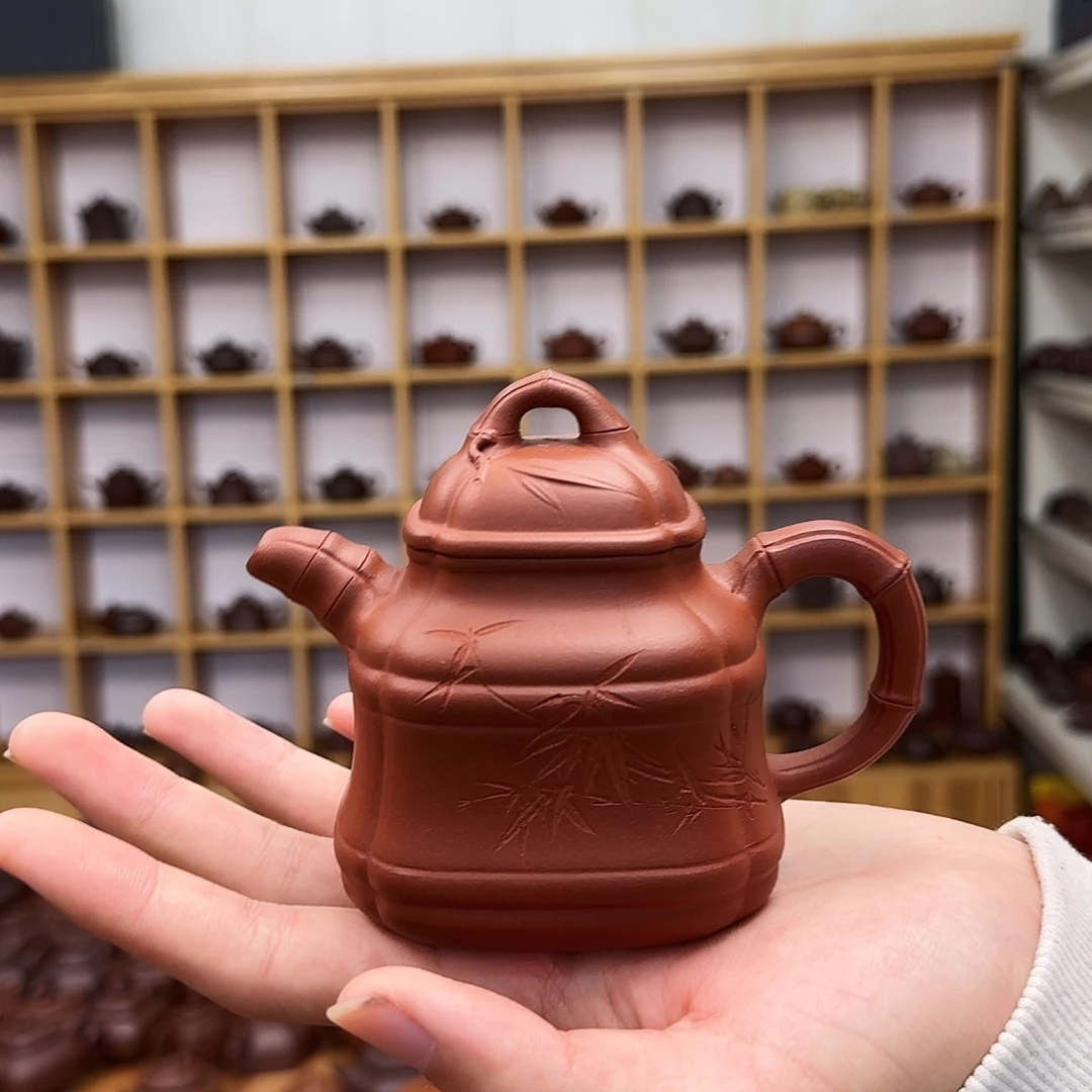 紫砂茶壶四方竹鼎230cc