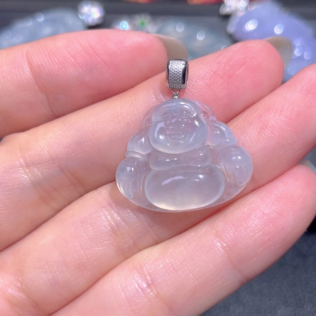 颈饰18K金镶嵌翡翠翡翠