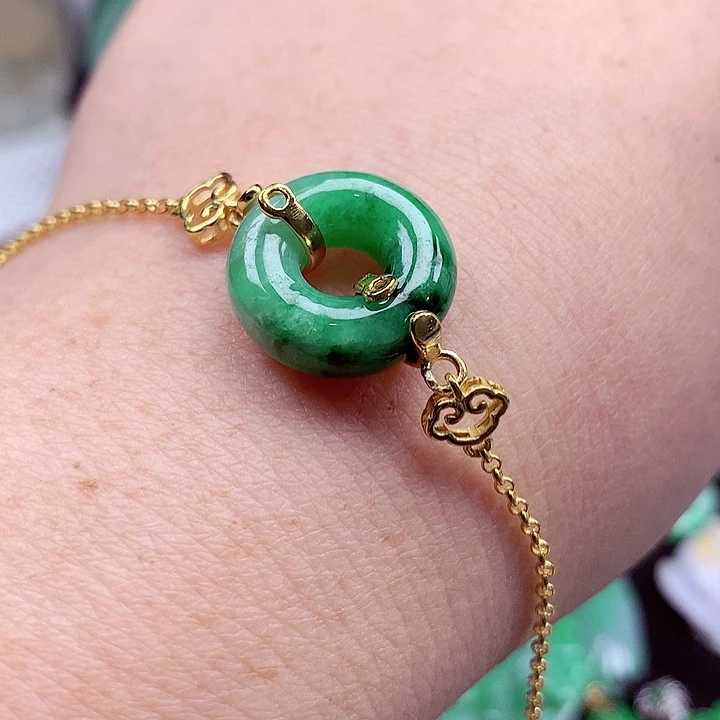 翡翠银S925镶嵌颈饰翡翠