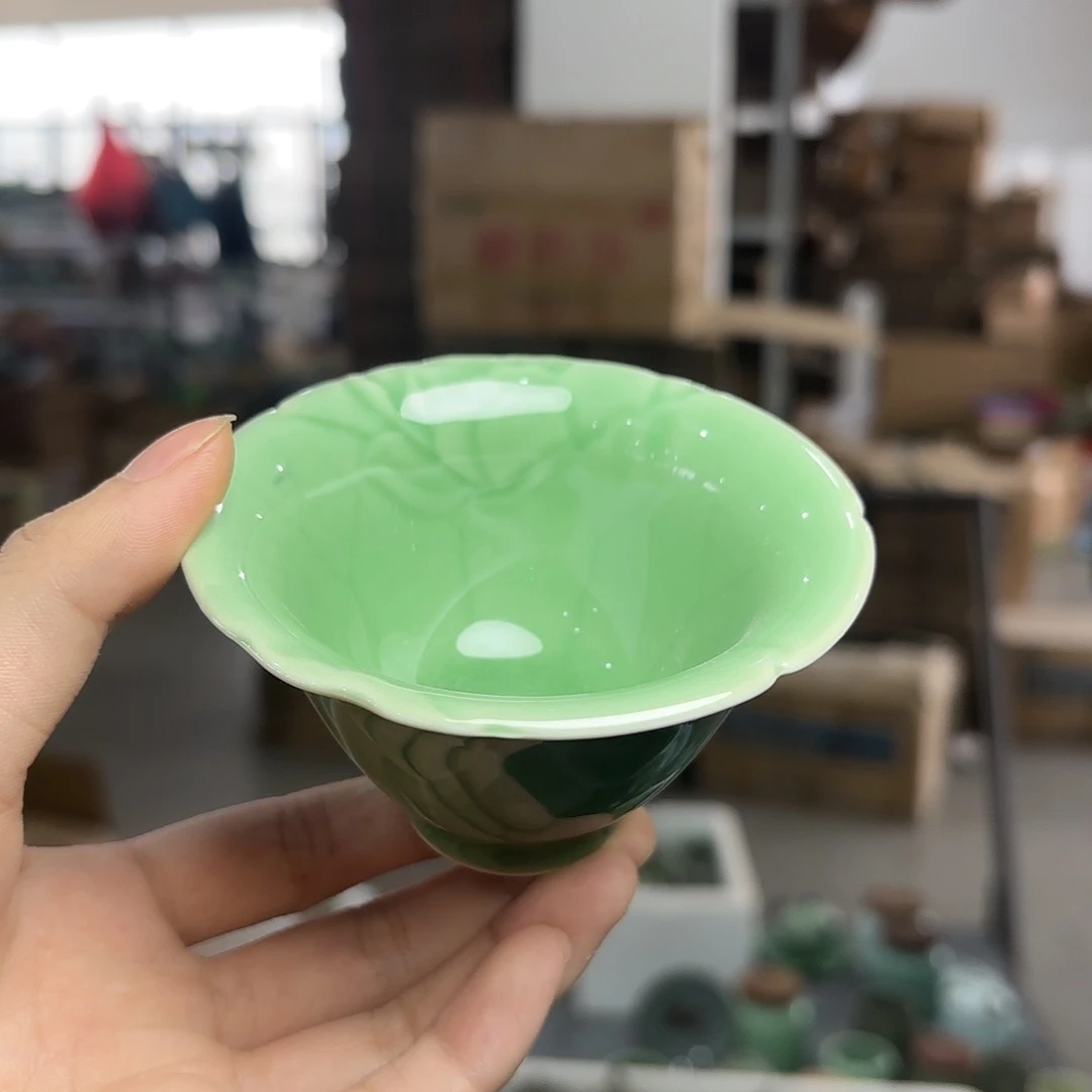 龙泉云间青瓷小米茶器