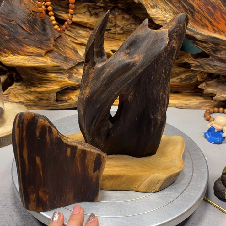 木古*越南土沉香药香摆件3件套