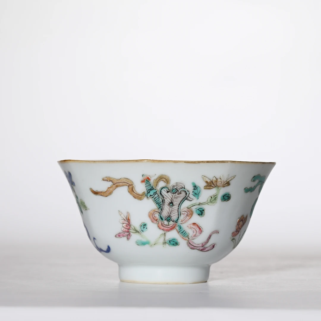 【预展专用防拍】2563清晚期·粉彩暗八仙纹茶园【古董拍卖】