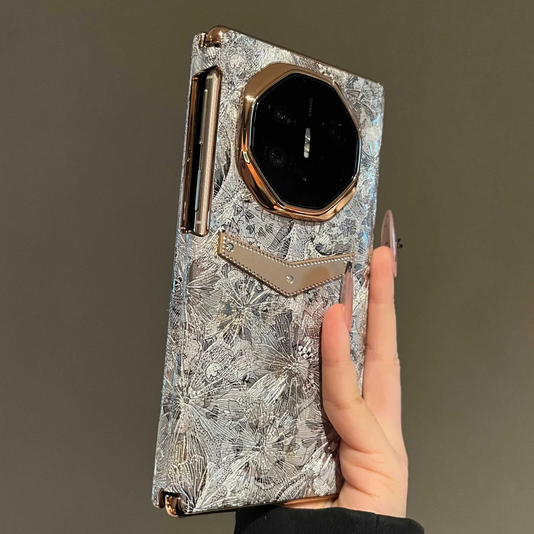 银锦花卉适用华为MateXTs非凡大师三折叠屏手机壳高档奢华小众XT