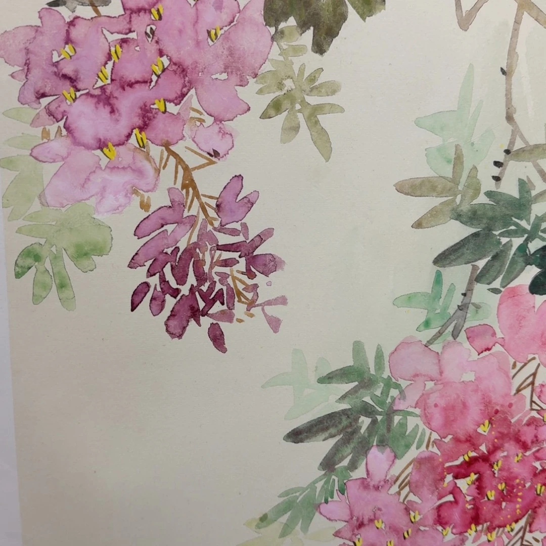 国画纯手绘山水花鸟作品