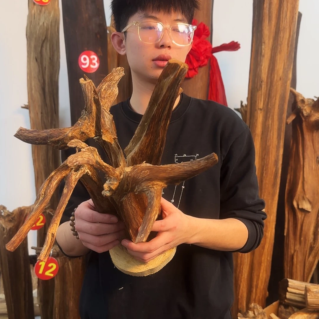 沉香摆件天然沉香原木摆件➕底座