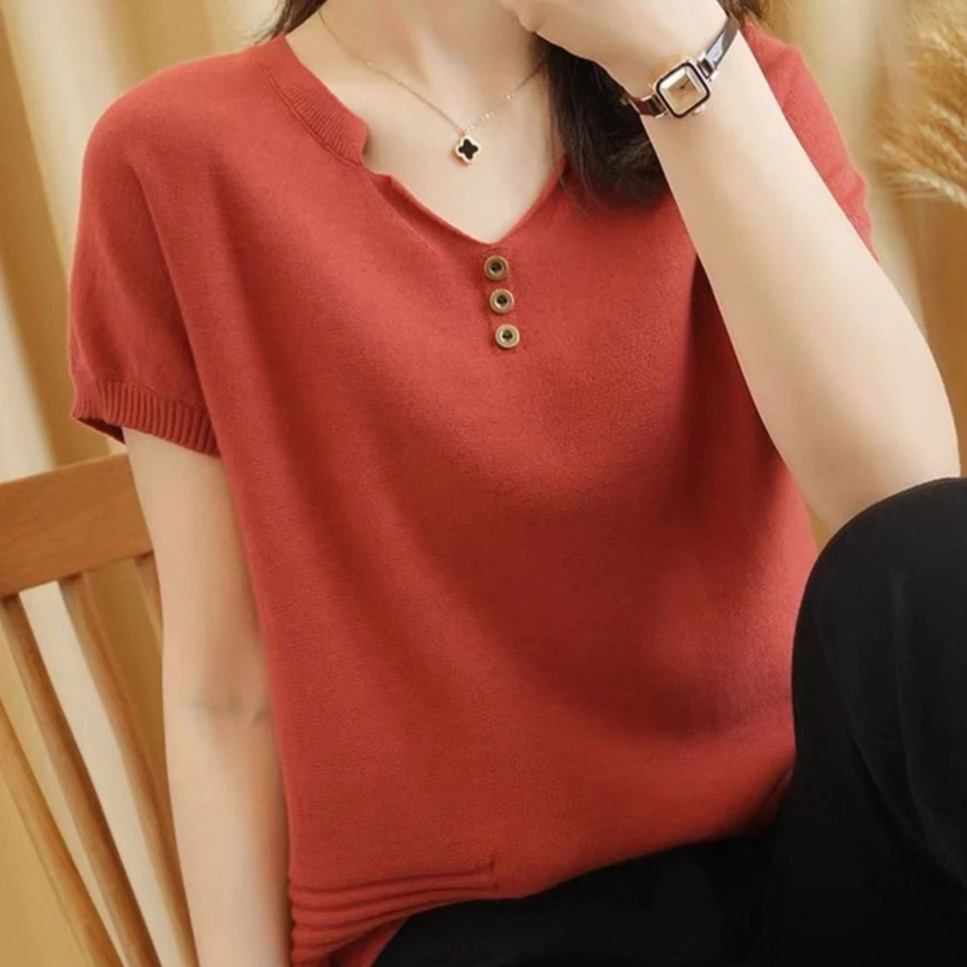 8810 祺欣家 时尚气质简约风小众设计高级感软糯显瘦针织衫