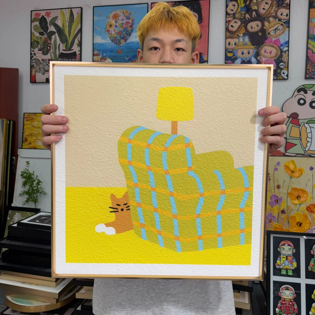 北欧风韩系ins卡通装饰画房卧室温馨床头摆画5050