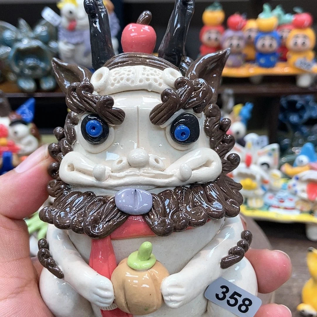 摆件直播间手工抽象陶瓷摆件瑕疵358