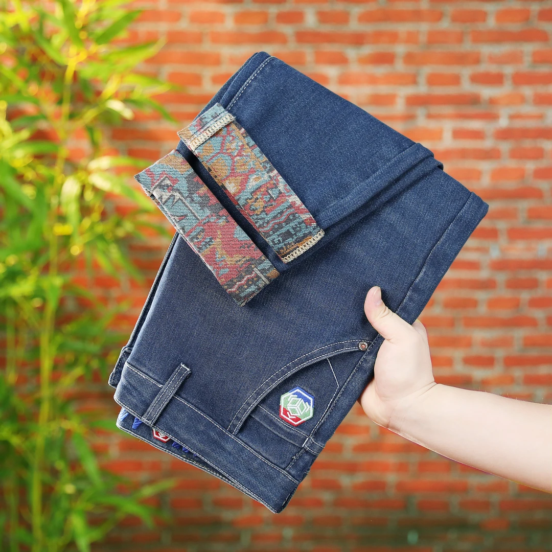 2025春季新款高端爆款男士牛仔裤直筒修身潮牌弹力休闲宽松长裤子