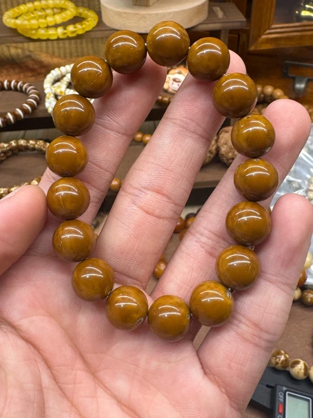 【木阳文创】紫金鼠咖皮鼠王光珠单圈手串