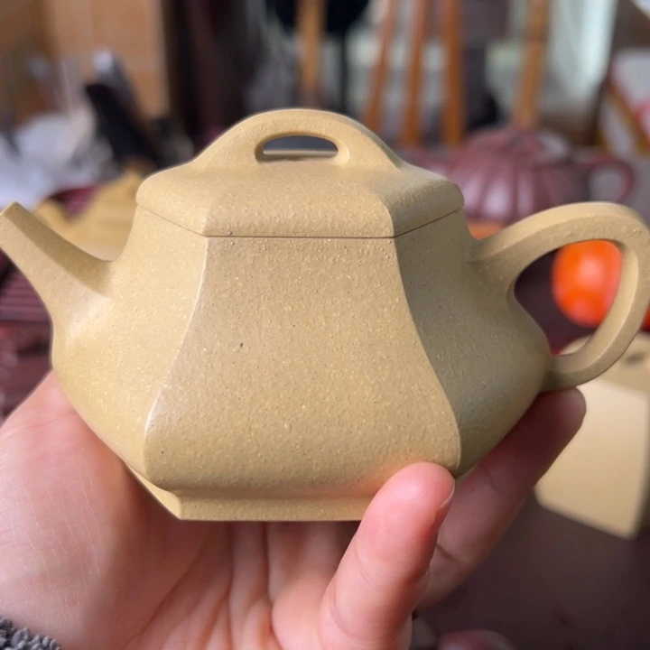 孙***夏紫砂茶壶本绿石瓢微瑕