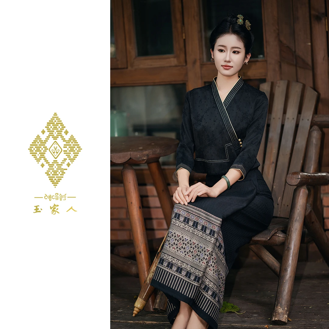 玉家人【曼景迈】西双版纳傣族服装女泼水节衣服茶服工作服定制