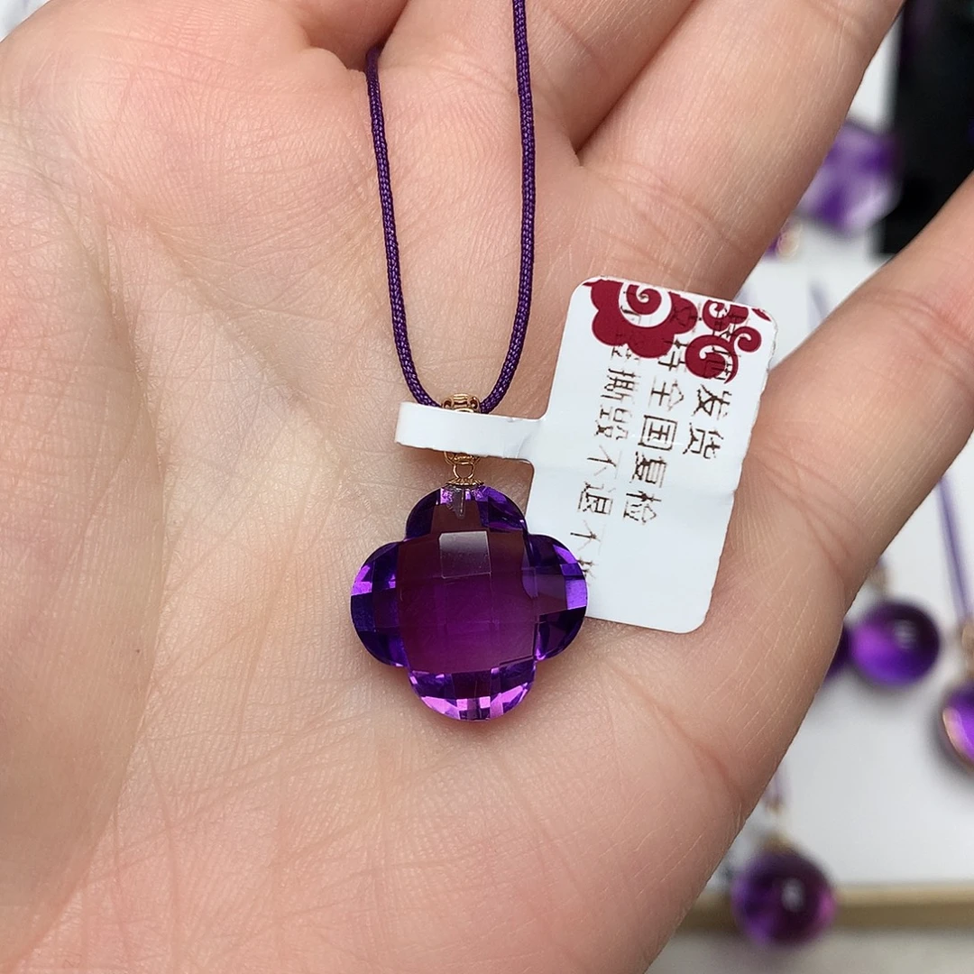 吊坠(赠链)紫晶18K金镶嵌L