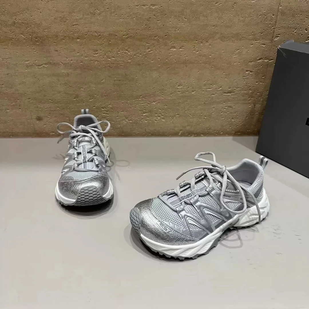 2025年夏新款厚底轻便网面透气老爹鞋1018