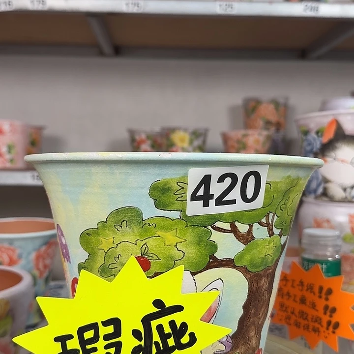 不****景德镇手绘多肉花盆