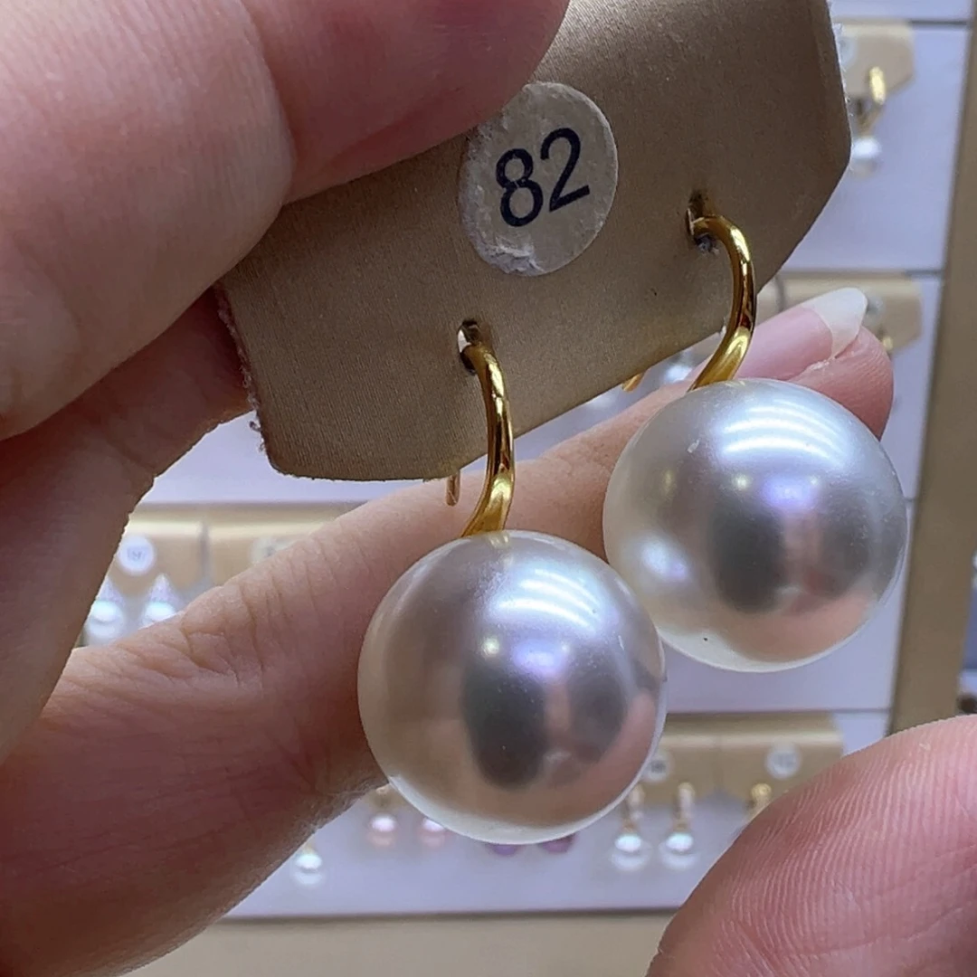 银S925镶嵌淡水珍珠耳饰