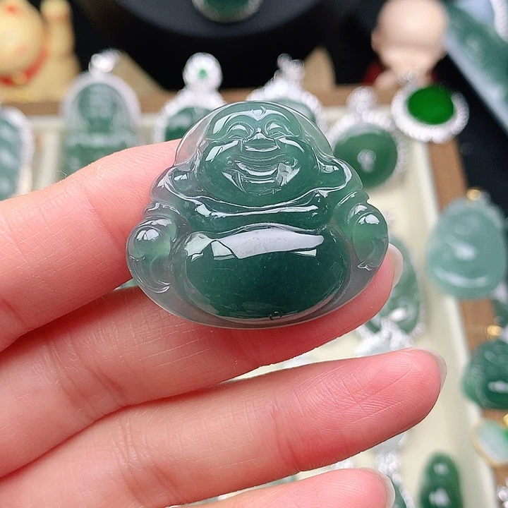 颈饰银S925镶嵌翡翠吊坠