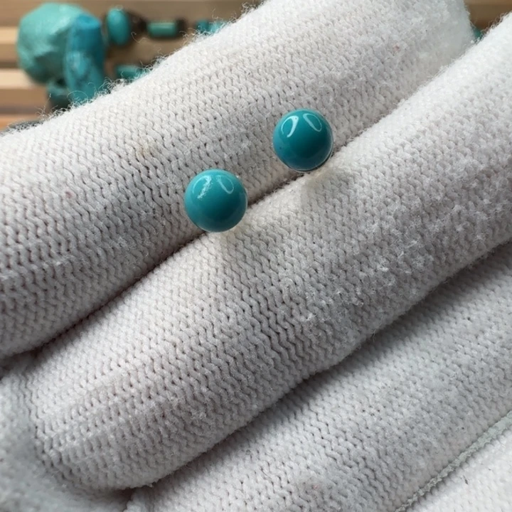 慧***^非金属圆珠耳钉饰品