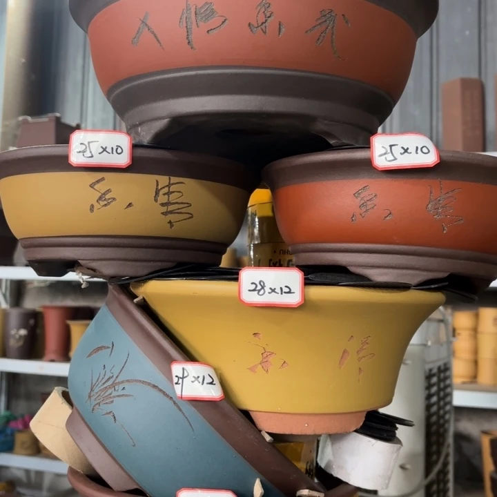 紫砂花盆100-6。