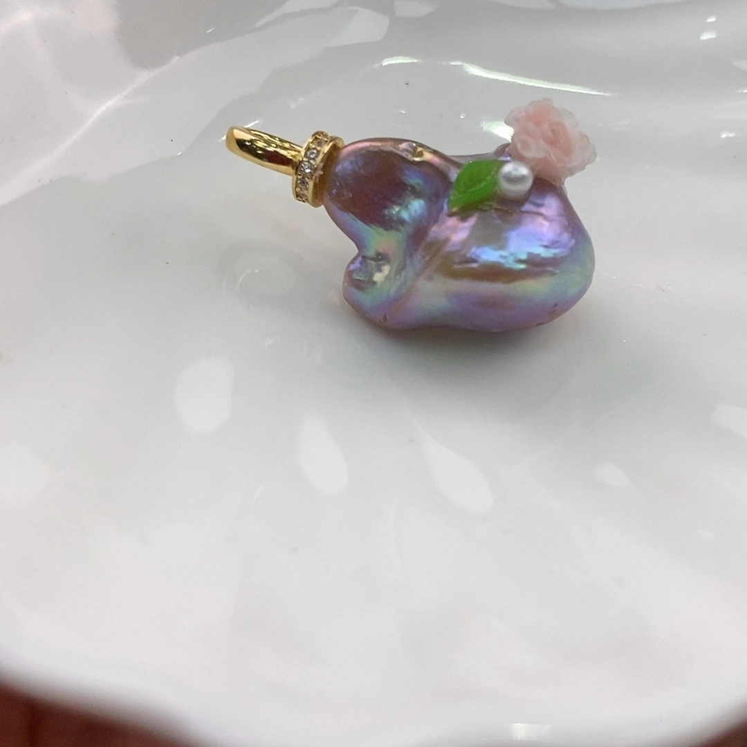 淡水珍珠颈饰银S925镶嵌