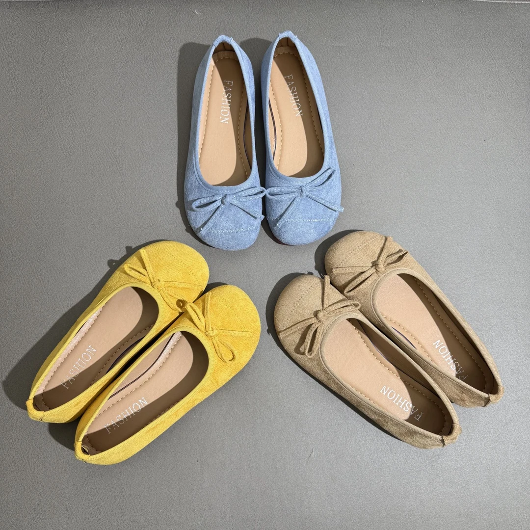 温柔芭蕾瓢鞋平底鞋法式糖果软底银色仙女风红色单鞋小香风女鞋