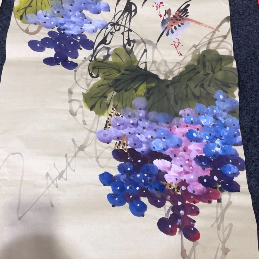 国画国画作品画心画画作品一个