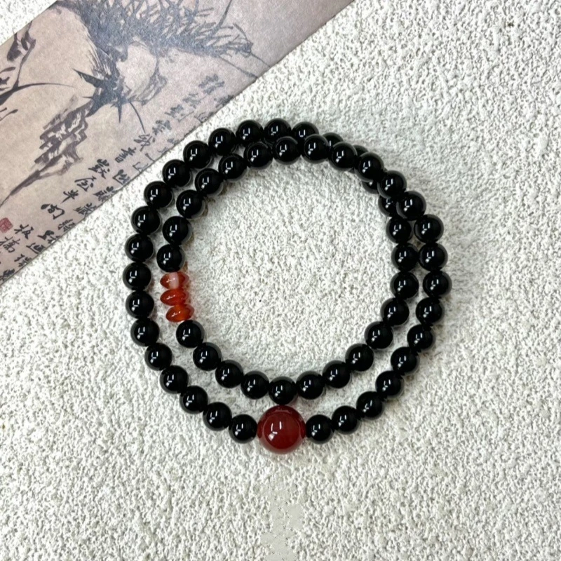 非金属亚克力手链 【一抹相思】新中式叠戴串珠手链小众设计简约百