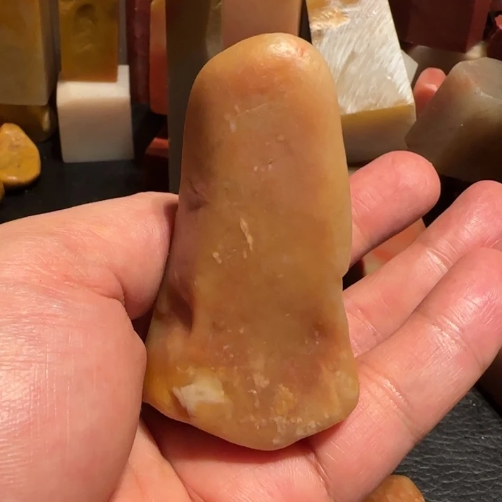 老挝石田黄原石，