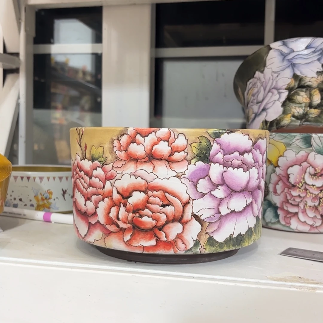 景德镇手绘花盆陶瓷17/12