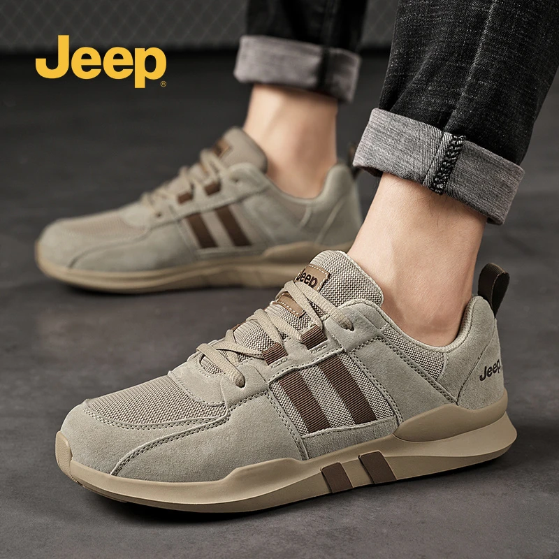 Jeep吉普运动鞋男2025冬季新款男鞋跑步鞋男款慢跑鞋休闲鞋子男士