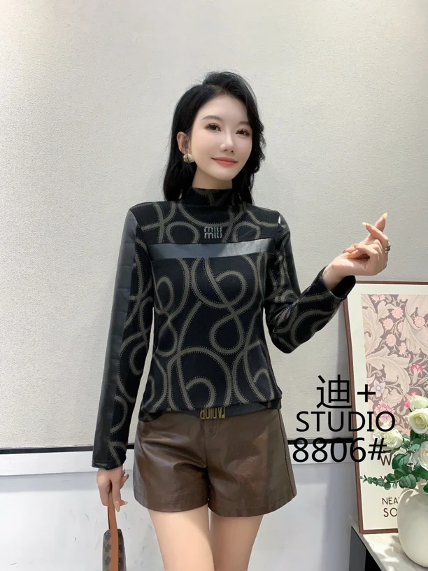 女士冬款加绒沙体恤/8806