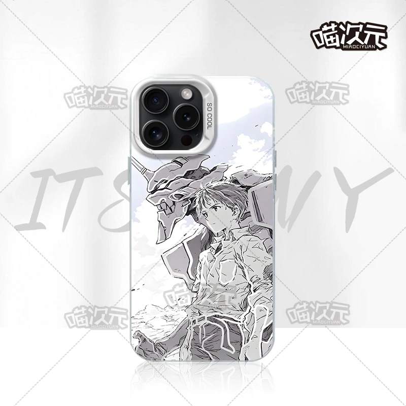 eva碇真嗣二次元手机壳防指纹爆款动漫浮雕适用苹果华为小米ins风