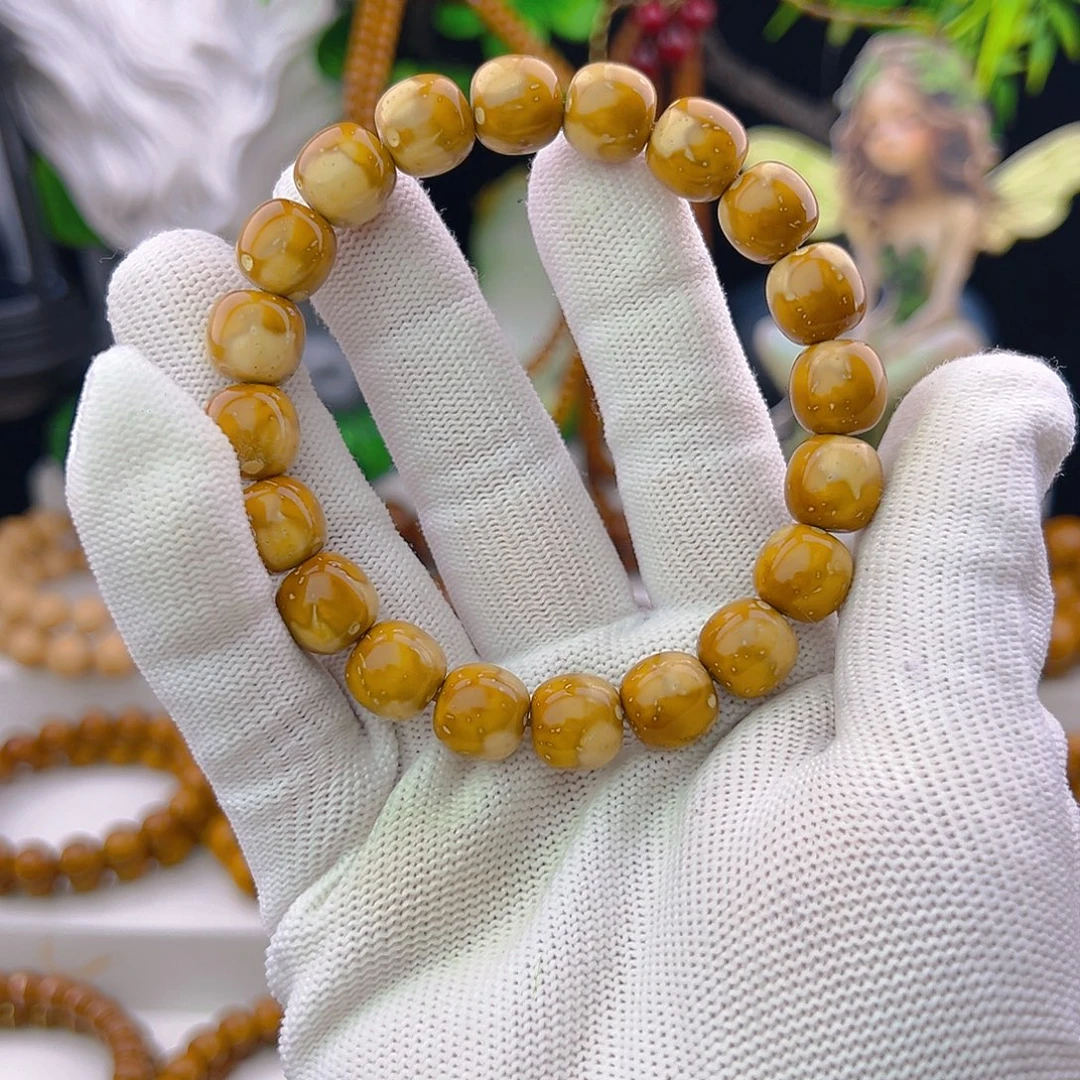 紫金鼠手串11尺寸半实心花皮老型