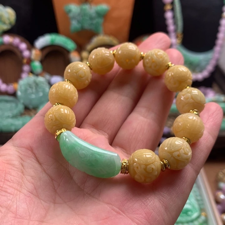 翡翠未镶嵌手链手串