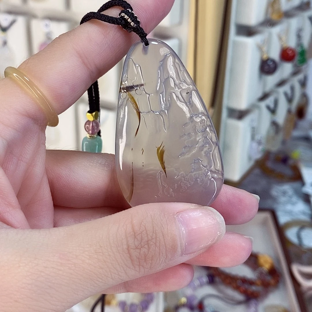 玛瑙/玉髓项链未镶嵌粟*锡