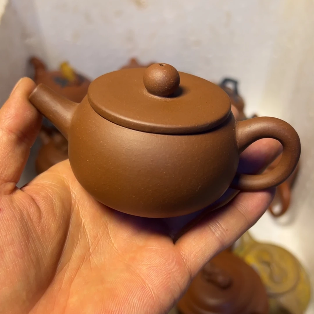 茶壶紫砂宜兴原矿紫砂壶130毫升容量半手工
