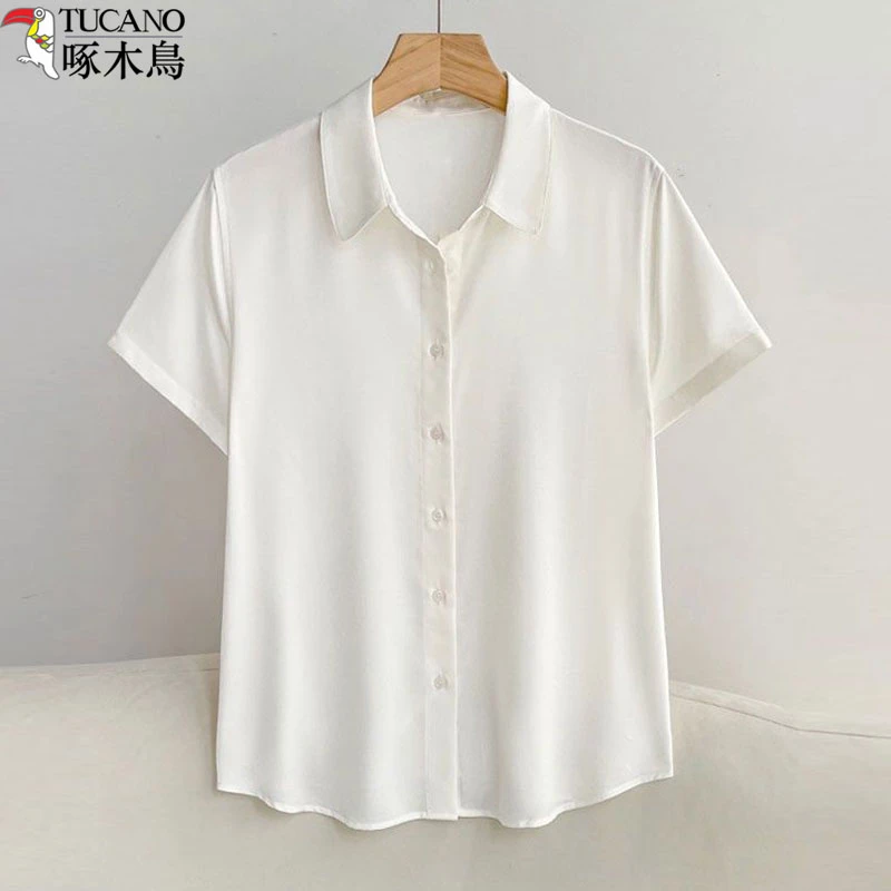 TUCANO/啄木鳥职业短袖衬衫女夏季职场面试通勤正装工作服上衣