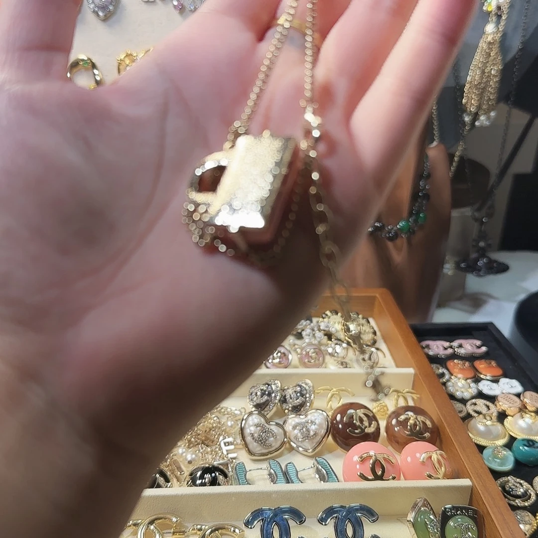 琉璃纯铜合金粉色项链