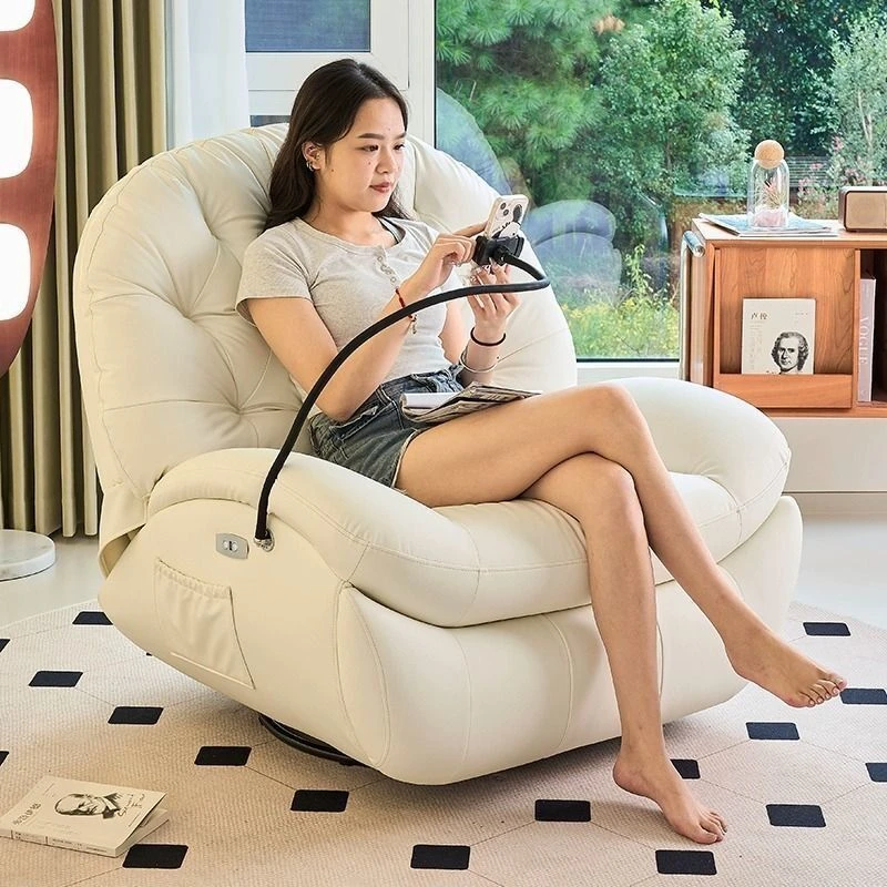 懒人沙发旋转头等休闲电动躺椅多功能太空卧室客厅单人沙发椅摇椅