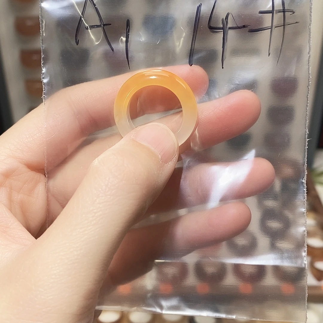 玛瑙/玉髓未镶嵌戒指港14码福利款不退换