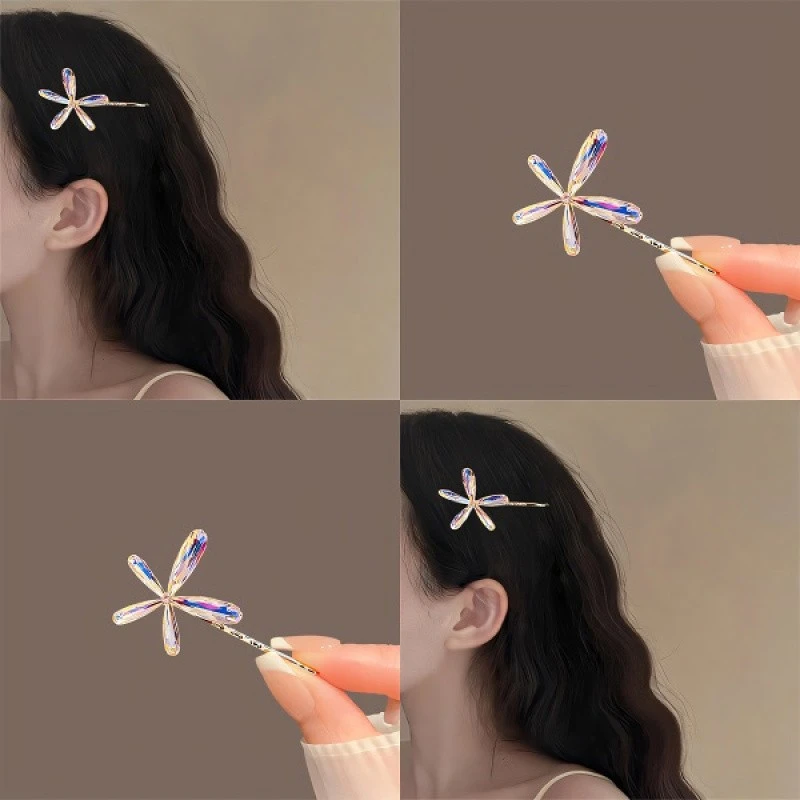 彩色烟花！超仙甜美！一字夹仙女少女感感侧边夹刘海发夹气质发饰