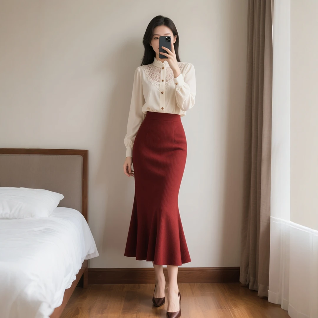 秋季新款女装时尚气质轻熟风显瘦两件套装半身裙子优雅通勤一整套