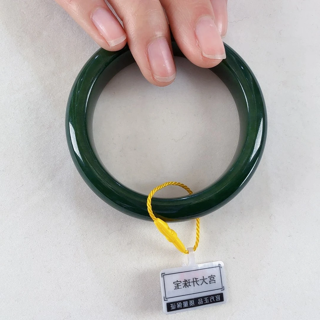 和田玉（碧玉）手镯未镶嵌用****3